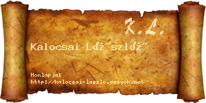 Kalocsai László névjegykártya
