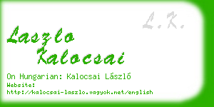 laszlo kalocsai business card