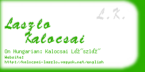 laszlo kalocsai business card
